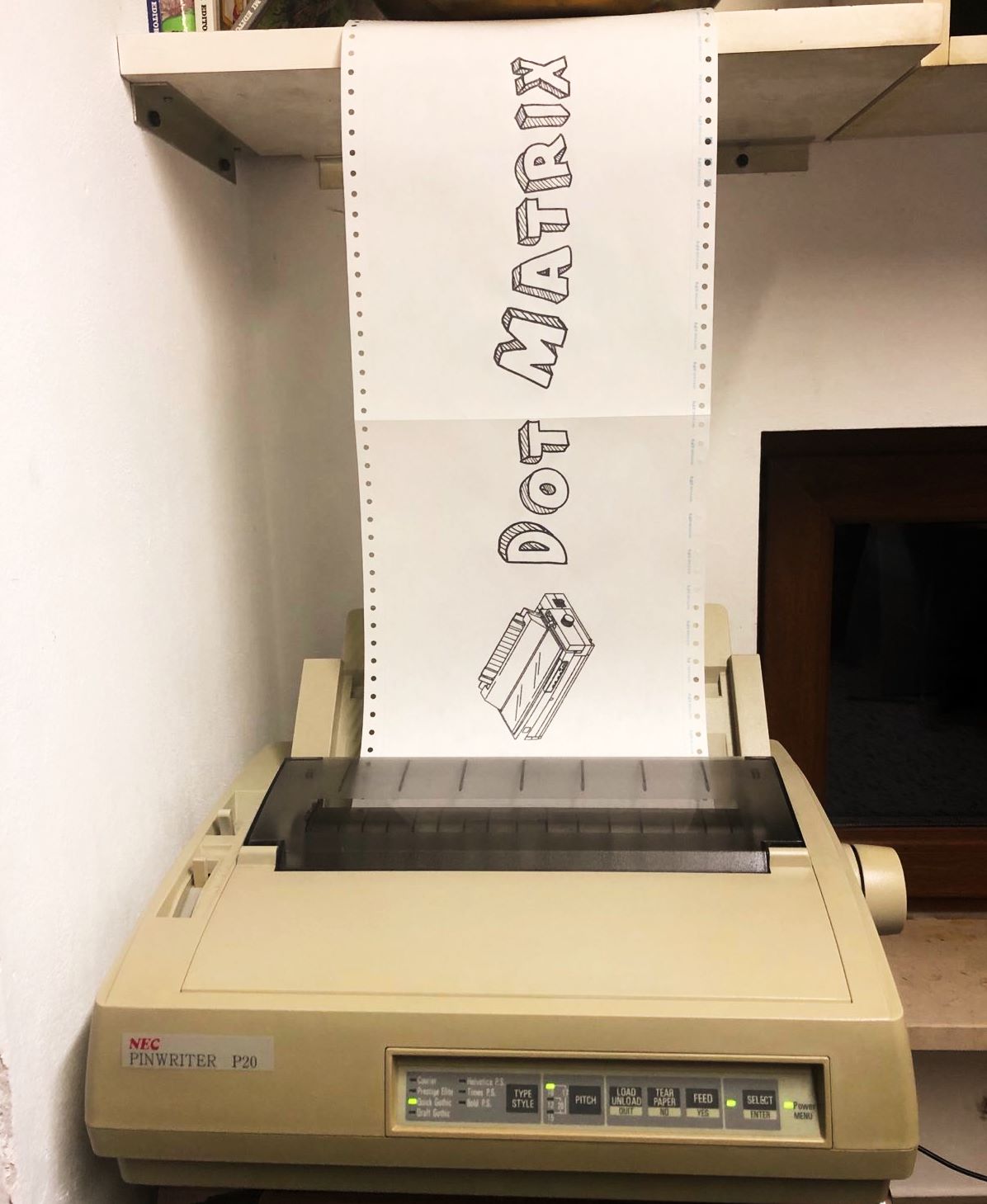 2-page banner printed on a NEC Pinwriter P20